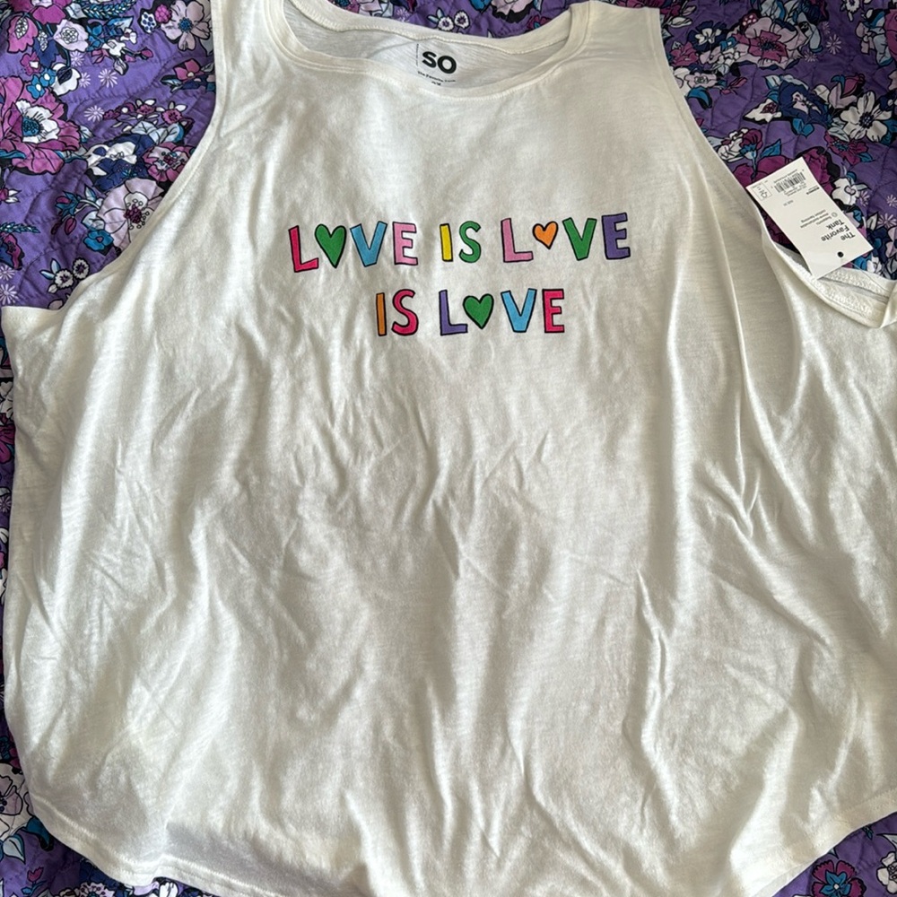 NWT So Plus Size Pride Muscle Tank - 2X
